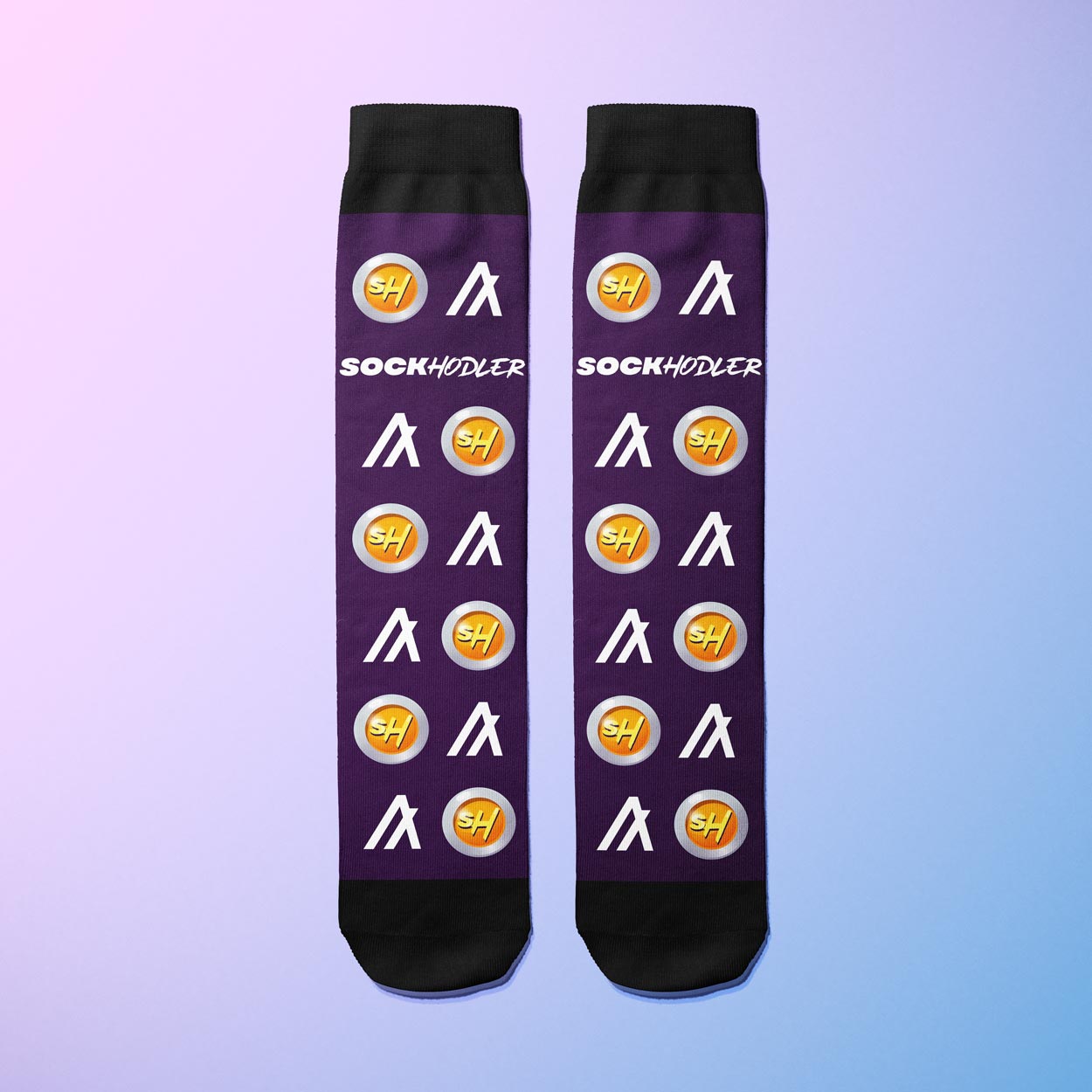 SockHodler Socks - Repeating Pattern - Front View